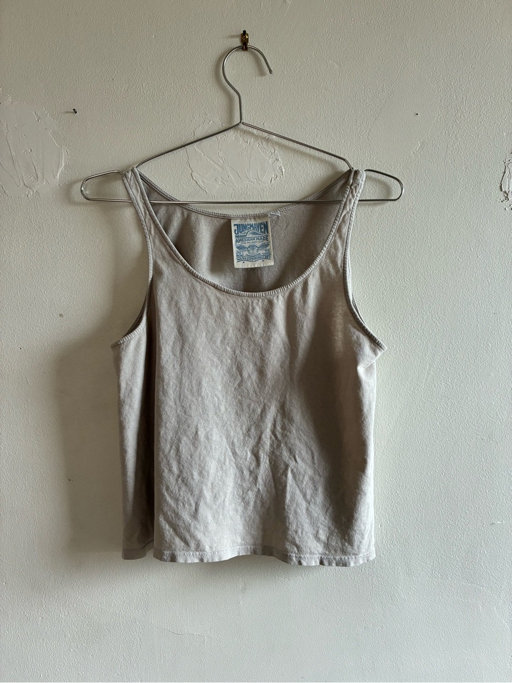 Jungmaven Beige Scoop Neck Tank Top - Women's